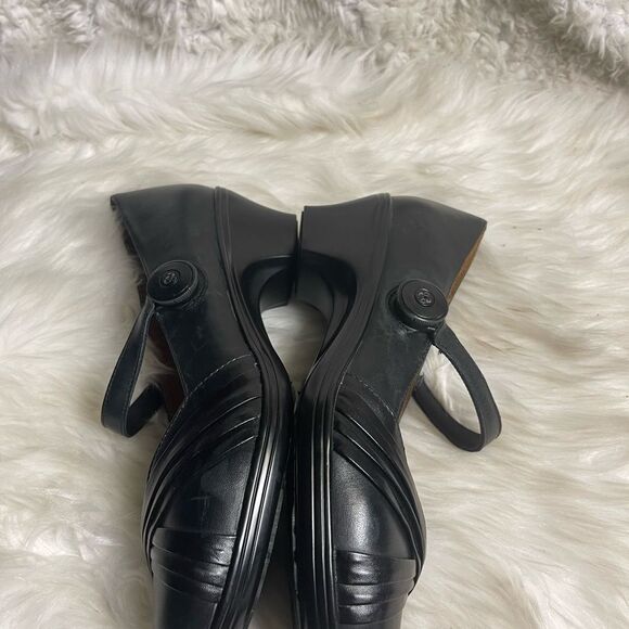 Dr Comfort Cindee Leather Black Mary Jane wedge 2” heels BOA System SZ10W - Picture 8 of 10